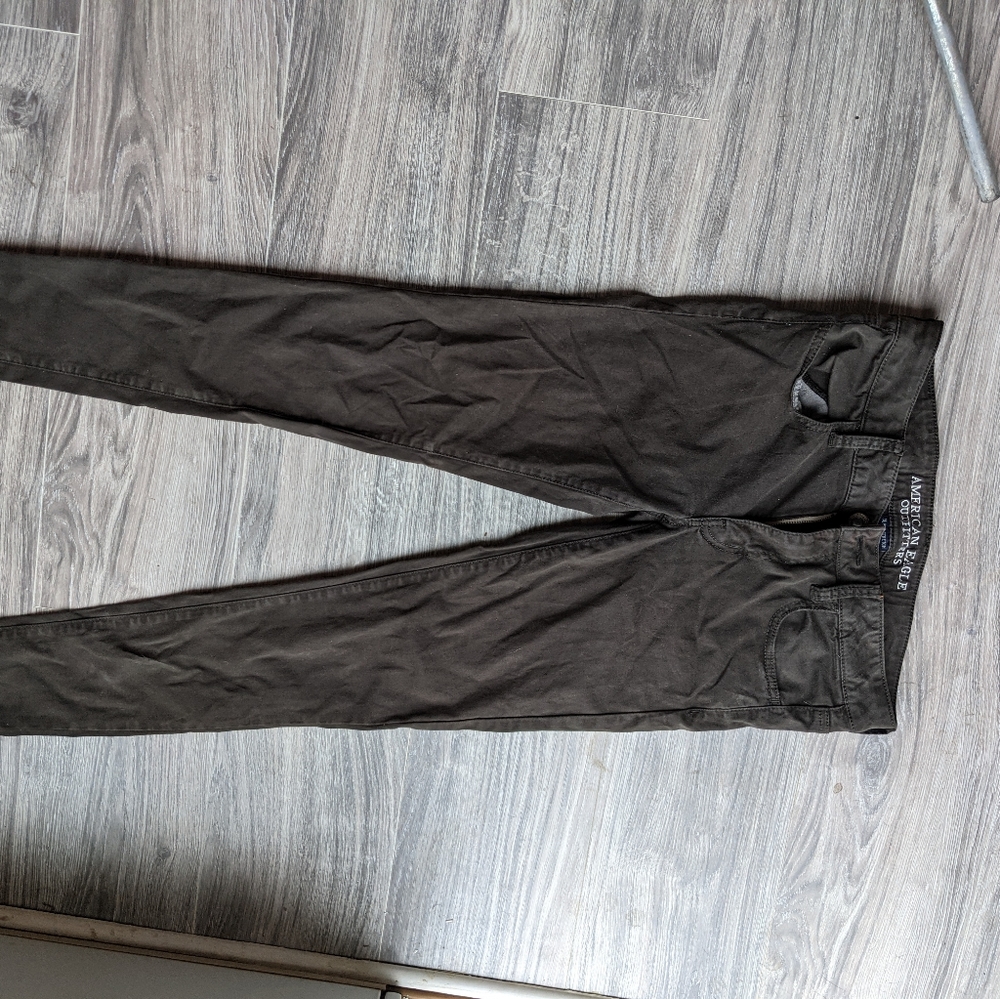 AE Olive Super Stretch Jeggings